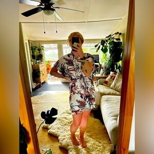 Kimono style button up dress